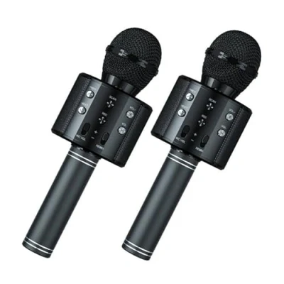 Immagine di Wowstar microfono wireless, Bluetooth per karaoke, bambini e adulti, portatile, giocattolo lettore KTV domestico, supporta dispositivi Android iOS cantare alle feste