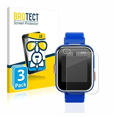 Immagine di brotect Pellicola Protettiva Vetro per Vtech Kidizoom Smart Watch DX2 Protezione Schermo (3 Pezzi) [Durezza Estrema 9H, Chiaro]