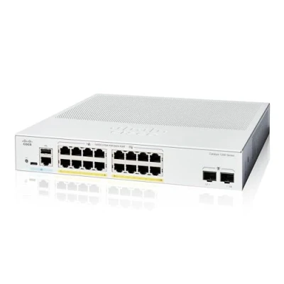 Immagine di Cisco Catalyst 1200 16P 2G Smart Switch, 16 porte GE, PoE, 2 SFP 1GE, protezione limitata a vita (C1200 2G)