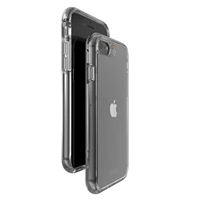 Immagine di Gear4 ZAGG Custodia Crystal Palace per iPhone SE 2022/SE (2a generazione) e 8/7/6s/6, protezione avanzata dagli urti, tecnologia D3O integrata, finitura trasparente