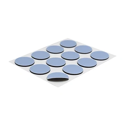 Immagine di 16 x PTFE feltrini rotondo autoadesivo 17 mm Ultra sottile 1,5 in teflon