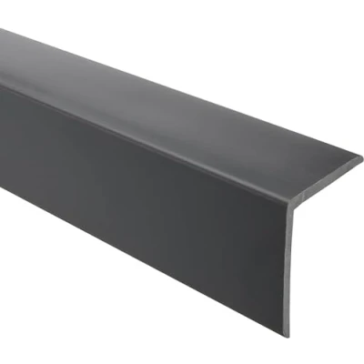 Immagine di Profilo angolare QUEST 40x40mm, Listello di protezione in plastica flessibile Striscia autoadesiva Riparo dei profili angolari e bordi, facile da installare, Grigio scuro, 200cm