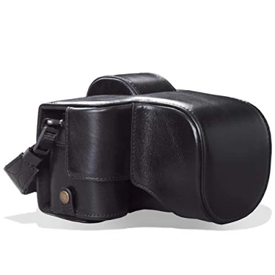 Immagine di MegaGear MG1959 Ever Ready Custodia in vera pelle compatibile con Fujifilm X S10, colore: Nero