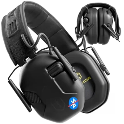 Immagine di Earmor M300A, protezione dell&#039;udito elettronica, dell&#039;udito, per le orecchie, attenuazione del rumore caccia, tiro, SNR 29 dB, regolazione dinamica rumore, nero
