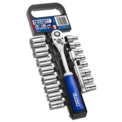 Immagine di &#039;Expert e032942 Set di bussole e cricchetto 1/2 18 Htas su rack