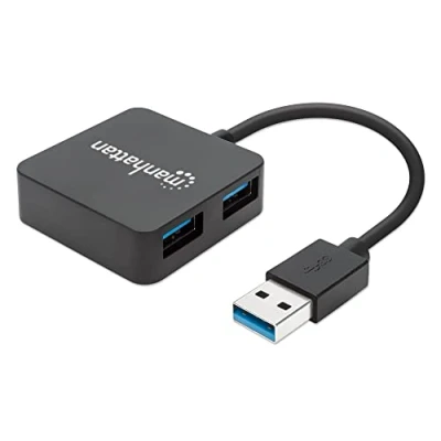 Immagine di Manhattan USB Hub 4 Porte 3.0 Nero