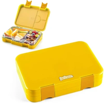 Immagine di Jarlson® Lunch Box Bambini Bento con 6 Scomparti Porta Pranzo Senza BPA per la Scuola e l&#039;asilo 850ml (Blu)