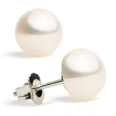 Immagine di Secret &amp; You Orecchini a bottone con perle per donna e bambina, forma coltivate d&#039;acqua dolce Argento sterling 925 Disponibile in 10 taglie da 4 mm 13