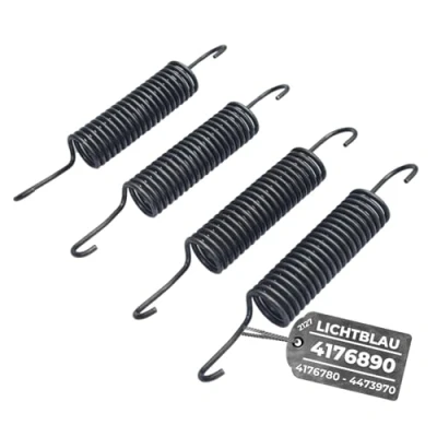 Immagine di LICHTBLAU 4 x Molle in metallo per lavatrice Miele 4176890, 4473970 Molla di tensione sospensione vasca
