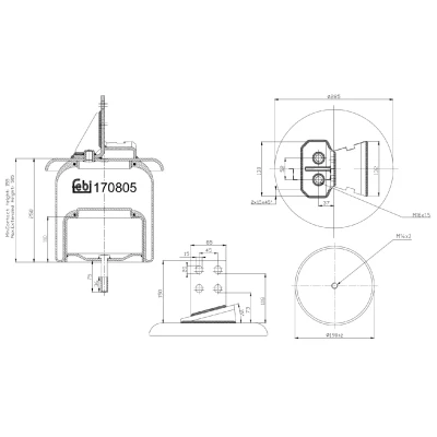 Immagine di FEBI BILSTEIN 170805 Soffietto, Sospensione pneumatica