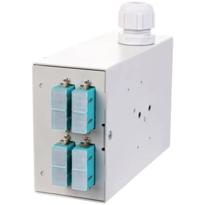 Immagine di Metz Connect OpDAT REG K splice 4xSC D (aqua), OM3,mit Crimpsplicehalter Scatola di giunzione per fibra ottica