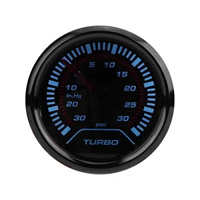Immagine di Manometro Turbo Boost, quadrante fumé universale da 52 mm, Boost