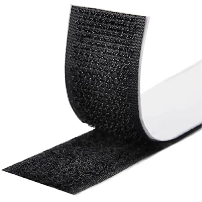 Immagine di Fesoar Nastro Adesivo 8M,Strisce Laccio [8 M x 2 cm] Aderenza Forte,Autoadesivo Hook Loop per Portafoto (Nero)
