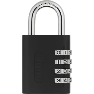 Immagine di ABUS Lucchetto 158KC/45 AP050 con funzione di combinazione o chiave alloggiamento in zinco pressofuso Livello sicurezza 5 Nero
