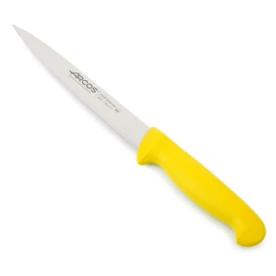 Immagine di Arcos Serie 2900 Coltello Sogliola Pesce Lama Acciaio Inossidabile Nitrum 170 mm Manico Polipropilene Colore Giallo