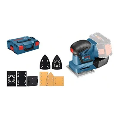Immagine di Bosch Professional GSS 18V 10 06019D0202 Levigatrice orbitale a batteria senza batteria, incl. valigia 18 V 101 x 113 mm, 115 140 107 mm