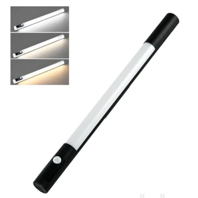 Immagine di 38CM Luce Armadio Led Con Sensore di Movimento/Display Digitale, Sottopensile Cucina 1200mAh 44 4 Modalità 3 Colori Dimmerabile, Luci USB Ricaricabile Per Scale Corridoio