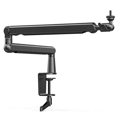 Immagine di FIFINE Supporto per Microfono, Braccio Microfono con Microphone Clip e adattatore, Adattatore a Vite, Gestione dei Cavi, Regolabile Braccio, Compatibile K658 K688 AM8 A8