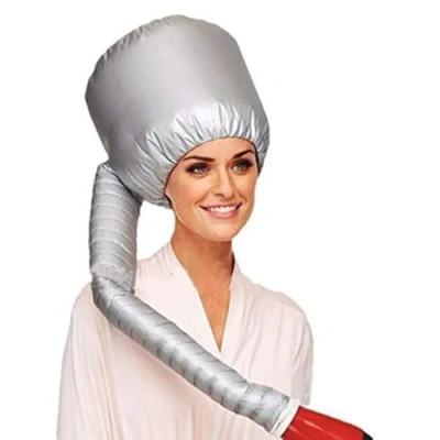 Immagine di offershop Casco Cuffia Asciuga Capelli Portatile Fono Phono Fon Phon Asciugacapelli Termico Termica Attacco Universale (Argento)