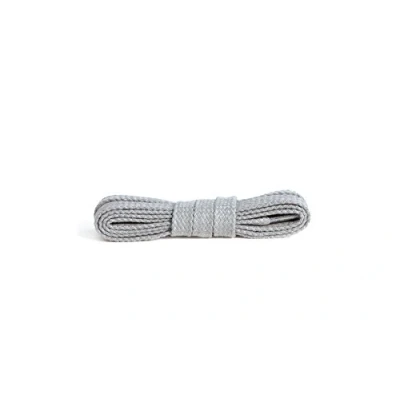 Immagine di Kaps lacci piatti, in cotone 100% durevoli di alta qualità, realizzati Europa, 1 paio, molti colori e lunghezze (120 cm da 6 a 8 paia occhielli / 83 grigio chiaro)