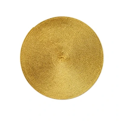 Immagine di Excelsa Set 6 Tovagliette, Polipropilene, Oro, Diametro: 36 cm