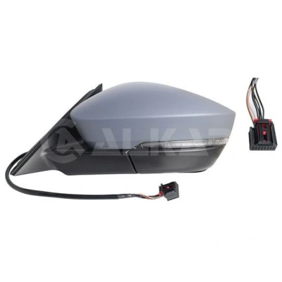 Immagine di Specchio retrovisore esterno Alkar 9043693 Sx con la prima mano elettrico termico, ribaltabile/ripiegabile elettricamente, convesso, illuminazione