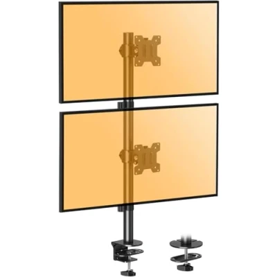 Immagine di ELIVED Supporto Verticale per 2 Monitor, Asta da 80 cm Monitor 13 32 Pollici Fino a 8 kg Doppio EV4012