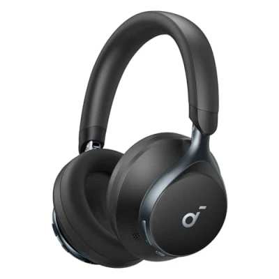 Immagine di Soundcore Anker Space One Cuffie Bluetooth Cancellazione Rumore Attiva Adattiva, Riduzione Voce Umana 2X Più Forte, 40 Ore ANC, Controllo app, LDAC Hi Res Wireless Audio, Chiamate Chiare