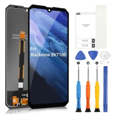 Immagine di LCD Display per Blackview BV7100 Touch Schermo Digitizer Sostituzione Assembly con Kit Riparazione (6,58&quot;,Nero)