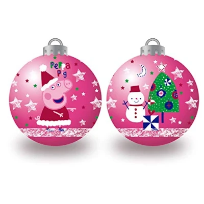 Immagine di ARDITEX RXZER23, Confezione da 6 palline albero di Natale diametro 8 cm EONE Peppa Pig