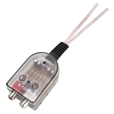 Immagine di audio Converter, Altoparlante per auto Stero regolabile Alto o basso Convertitore di impedenza