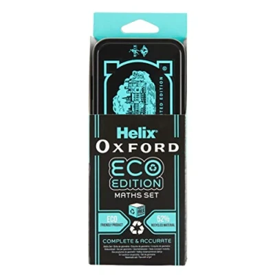 Immagine di Helix Oxford Eco Mataths Set di matematica, colore: Blu
