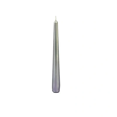 Immagine di Cereria di Giorgio Risthò Candele Coniche Laccate, Cera, Argento, 2.2x2.2x21 cm, 6 unità