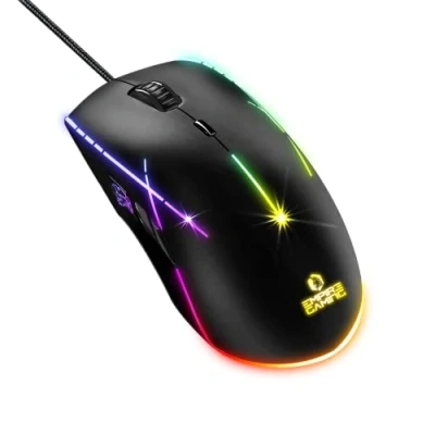 Immagine di EMPIRE GAMING X Blades Mouse Gamer con filo Ambidestro Retroilluminazione LED RGB Ergonomico 6400 DPI 1000 Hz 7 pulsanti programmabili Software incluso