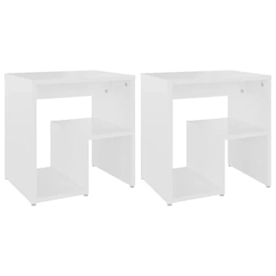 Immagine di vidaXL Comodini 2 pz Bianchi 40x30x40 cm in Legno Multistrato