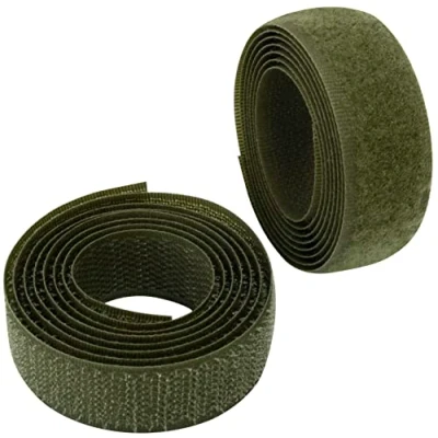 Immagine di Aerzetix C65904 Nastro/rotolo di scratch 20mm 1 metro auto aggrappante organizer/fermacavo striscia aggancio sacchetto indumento cinghia colore: verde cedro in poliammide e poliestere