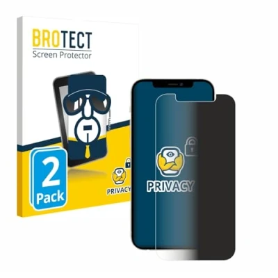 Immagine di BROTECT Pellicola privacy antispia di protezione dalla luce Blu (2 Pezzo/i, Apple iPhone 12), protettiva smartphone,