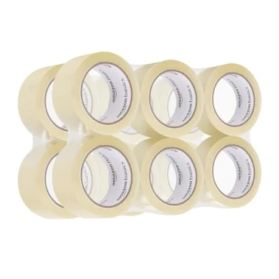 Immagine di Amazon Basics Nastro da imballaggio, 4.8 cm x 66 m, spessore di 0.04 mm (12 rotoli), trasparente, ideale per spedizioni, traslochi e stoccaggio
