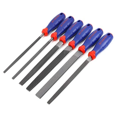 Immagine di WORKPRO Lime e Raspe Set per Legno 6 Pezzi Triangolare, Piatta, Tonda, Semitonda 200mm