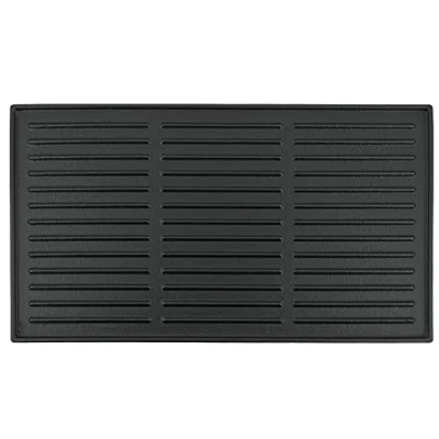 Immagine di BBQ Toro piastra griglia in ghisa 44 x 24,5 cm reversibile, smaltata può essere utilizzata su entrambi i lati adatta per BBQ, a gas, carbone