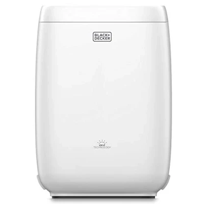 Immagine di Black+Decker BXAP350E Purificatore d&#039;Aria con Sensore di Qualità dell&#039;Aria Ultra Silenzioso, 350 m3/h, Triplo Filtraggio e Indicatore Cambio Filtro, Modalità Notturna