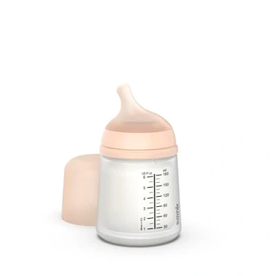 Immagine di Suavinex Biberon Anticolica Zero Zero, 0+ mesi, 180ml Tettarella per allattamento soft, flusso adattabile