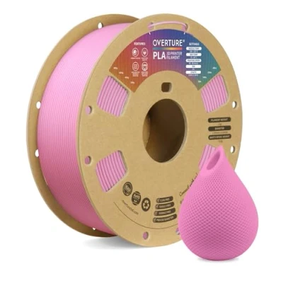 Immagine di OVERTURE Filamento PLA 1.75mm, 1kg Bobina(2.2lbs), Precisione Dimensionale +/ 0.02 mm, per Stampante 3D (Rosa)