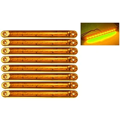 Immagine di HULX Luci di Posizione per Auto, 10 Pezzi Indicatori Direzione Auto Laterali 12SMD LED 24V (Giallo)