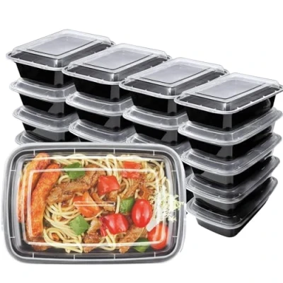 Immagine di HENSHOW Contenitori Alimentari 1 Scomparti Set di 20 Pezzi, 1000 ml con Coperchi per Il Cibo Riutilizzabili BPA, Microonde, Congelatore e Lavastoviglie