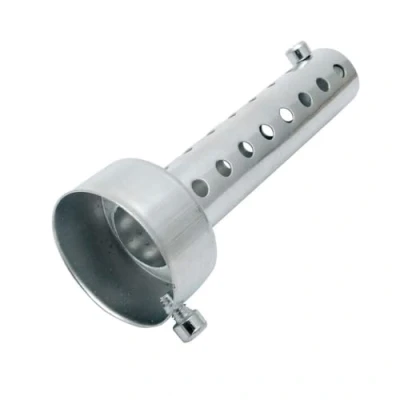Immagine di silenziatore di scarico universale moto LanCo 1X DB Killer marmitta 48mm argento