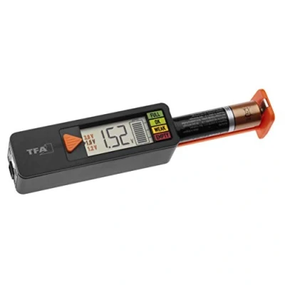 Immagine di TFA Dostmann Tester batterie Batterietester BatteryCheck Campo di misura (tester batterie) 1,2 V, 1,5 3 9 V Batteria ricaricabile, Pila 98.1126.01