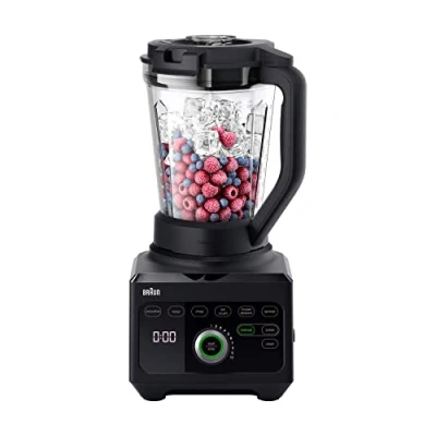 Immagine di Braun Frullatore PowerBlend 9 JB9040BK, Elettrico con Esclusiva Caraffa Triangolare, 10 Impostazioni di Velocità Manuali Più Pulse, Motore da 1600 W, Facile Pulire, Nero