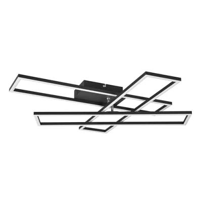 Immagine di Reality Lampada da soffitto Corso R64423132, Metallo Nero opaco, incl. LED 36 Watt, telecomando