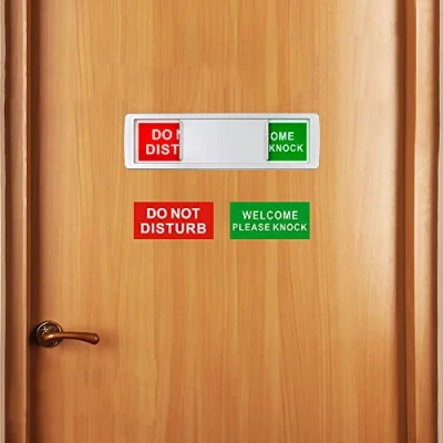 Immagine di cartello con scritta in lingua inglese &quot;Do Not Disturb Welcome Sign Please Knock&quot;, 17,8 x 5,1 cm, Disturb&quot; per ufficio, casa, conferenza, indicatore porta scorrevole
